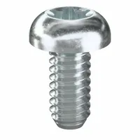 Machine Screw: #2-56 Thread Size, 3/16 in Lg, Steel, Zinc-Plated, Pan, Torx®/Star, 100 PK (MPN 480000)