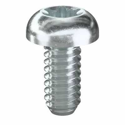 TAMPER-PRUF SCREW Machine Screw: #2-56 Thread Size, 3/16 in Lg, Steel, Zinc-Plated, Pan, Torx/Star - Pan Head Machine Screws