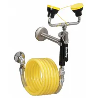 BRADLEY Dual Head Drench Hose: Std, Eyes and Face Coverage, Thermoplastic Hose, 12 ft Hose Lg, NPT (MPN S1944011ABC)