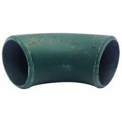 This 45° butt-weld pipe elbow is made of carbon steel and designed for extreme-pressure service. It features butt weld connections on both ends with a 5 in x 5 in fitting pipe size. Used in high-pressure industrial piping systems to change flow direction.
