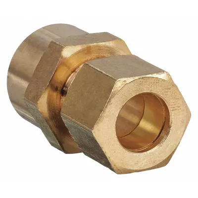 OEM Compression Fitting Adapter: 3/8 in OD x 5/8 in - Low-Lead Standard Sleeve Brass Compression Fitting