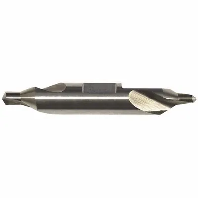 KEO Center Drill: Plain Type Hey, #1, 60°, 1 1/4 in Overall Lg - Plain-Tip Hey-Type Center Drills