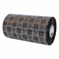 Black wax thermal transfer ribbon with 6.85 in width. Compatible with Zebra printer models 170PAX4, 170Xi4, 220Xi4, ZE500-6, ZM600, ZT421, and ZT620. Used for printing barcodes and labels on paper substrates in industrial labeling applications