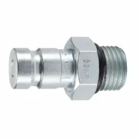 PARKER Nipple: 1/8 in, 9/16"-18 Thread Size, Male UNF, UNF, Steel, 0.8 g/min Max Flow Rate (MPN PD361)