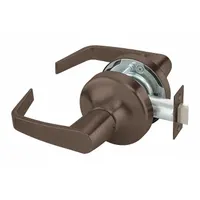 The ASSA ABLOY ACCENTRA Augusta passage lever lockset (ANSI F75) is designed for interior doors where locking is not required, such as hallways or closets. It features a Dark Oxidized Satin Bronze, Oil Rubbed finish and is ADA compliant for accessibility. The lever allows free egress from both sides, suitable for commercial and institutional applications