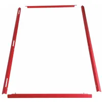 EDWARDS SIGNALING Trim: Wall, Semi-Flush Mount Mounting, 3/5 in Overall Dp, 30 in Overall Ht, Red (MPN F-TRIM35R)