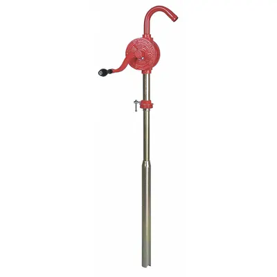 WESTWARD Hand Pump: Rotary Action, Pump with Spout, 8.5 oz per stroke - Rotary-Crank Drum Pumps