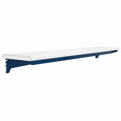 BENCHPRO Top Shelf: 96 in Overall Wd, 12 in Overall Dp, White, Steel - Shelves with Lights for Workbenches