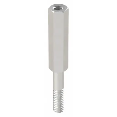 OEM Standoff: Male x Female, 1 3/8 in Lg, Hex, Aluminum, Plain, 1/4 in Hex Wd - Aluminum Male x Female Standoffs