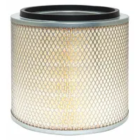 Round/oval engine air filter with axial seal, 9 1/2 in overall height. Designed for Caterpillar construction equipment. Used in off-road environments to filter intake air for engine protection