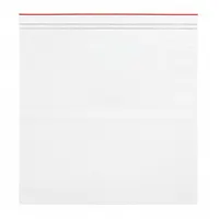 Single-zip reclosable poly bag, 12 inches wide by 12 inches long, 4 mil thickness. No hang hole. Supplied in a 500-count dispenser bag. Used for storing, protecting, and organizing parts, components, and small hardware in industrial, warehouse, and MRO environments
