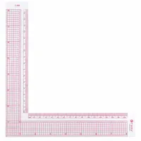 WESTCOTT L-Square: 8 11/16 in Base Lg, 8 11/16 in x 1 1/2 in, 8 in x 1 1/2 in, Matte, Plastic, SAE (MPN L-808)