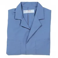RED KAP Collared Lab Coat: S, Blue, Polyester/Cotton, 4 Pockets (MPN KT30PB RG 38)