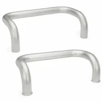 This load-rated offset pull handle is made of stainless steel with a silver finish. It has a grip length of 7.08 inches and a thickness of 0.79 inches, with M8 threaded holes for mounting. Commonly used on industrial machinery, enclosures, and heavy equipment where a robust, ergonomic grip is required