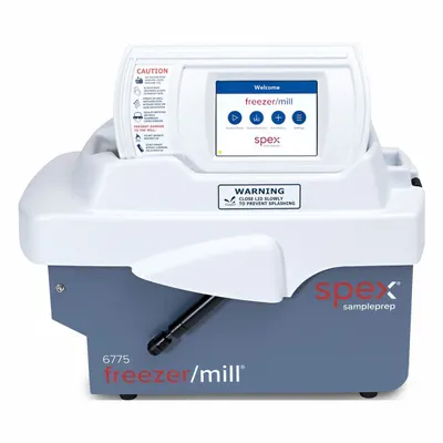 SPEX SAMPLEPREP Cryogenic Grinder: 5 mL Capacity, 15 RPM Speed - Max, 7 mm Grain Size - Max - Cryogenic Grinding Mills