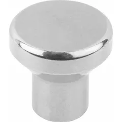 This hygienic pull knob features a polished stainless steel body with an M5 threaded hole for use with USIT washers. With a 21 mm diameter and 12 mm thread length, it is suited for applications requiring easy grip and wash-down resistance, such as in food processing, pharmaceutical, and sanitary equipment.