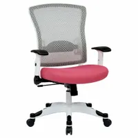 OFFICE STAR Office Chair: Shopsol, Ht, Pink, Mesh Material, 22 1/4 in Back Ht, 20 7/8 in Seat Wd (MPN 317W-W1C1F2W-261)