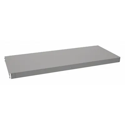 TENNSCO Shelf: 60 in x 24 in, 3,250 lb Load Capacity, Steel, 16 ga Decking, Gray - Solid Steel Decking Shelf Kits for Boltless Shelving