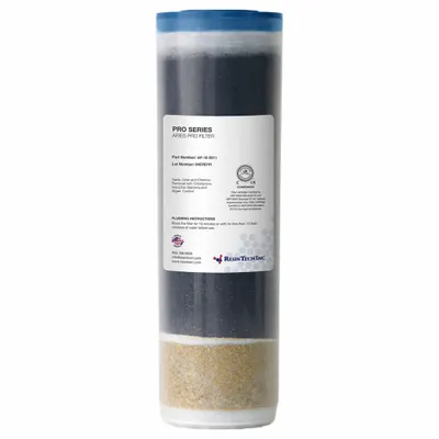RESINTECH Carbon/KDF 55 Cartridge: Bacteria/Chlorine/Metals/Organic Contamination, AGC50CA/KDF55 - Water Purification Cartridges & Filters