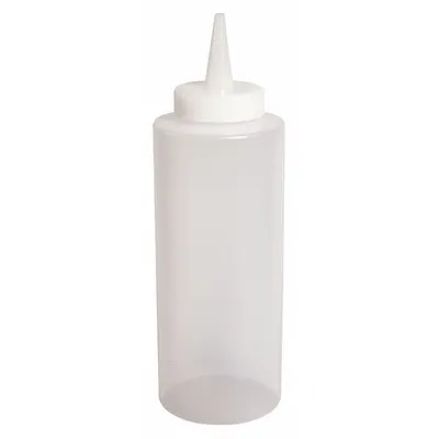 CRESTWARE Squeeze Bottle: 24 fl oz Capacity, 1 1/2 in Opening Dia, 10 in Overall Ht - Standard Squeeze Bottles