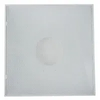 Return Air Grille: Perforated Grille, White, Powder Coated, Steel, 23 3/4 in H, 23 3/4 in W, Ceiling (MPN 4MJV1)