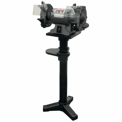 JET Bench Grinder with Stand: Fixed Speed, 1 hp, 10 in Max Wheel Dia, 1,725 RPM - Fixed-Speed Pedestal Grinders
