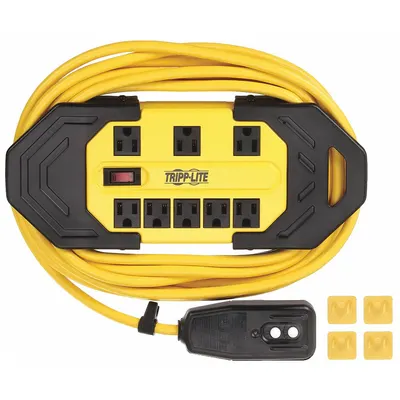 TRIPP LITE GFCI: 25 ft Lg, 14/3, 5-15P Plug, 15 A Current, 120V AC, 5-15R - Plug-In GFCI Cords