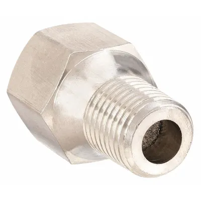 WEKSLER Pressure Gauge Snubber: Stainless Steel, Filter, Stainless Steel NPT - Filter-Type Snubbers for Water & Oil