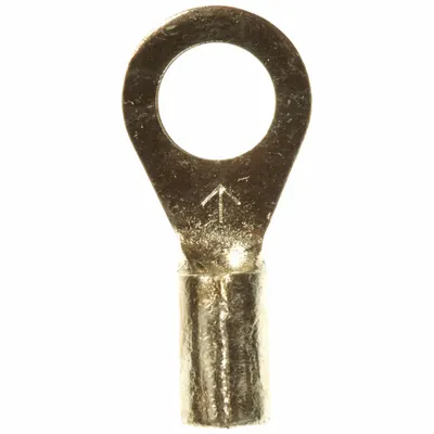 3M Ring Terminal: Bare, #10 Stud Size, 16 AWG to 14 AWG Wire Sizes, 1,000 V - Non-Insulated Ring Terminals