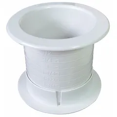 Nylon grommet with 2.25 in inside diameter and 3.25 in outside diameter. Hardness rated 120A. Waterproof construction suitable for sealing cable or wire pass-throughs in panels and enclosures.