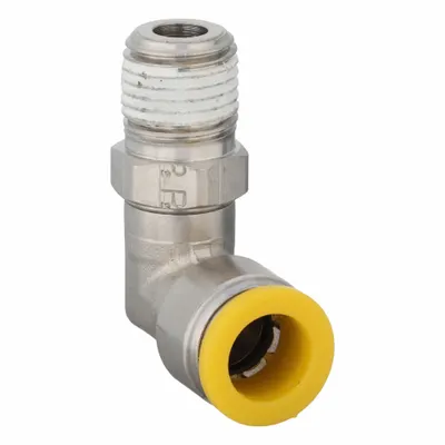 PARKER Nickel-Plated Brass Push-to-Connect Elbow Fitting - Nickel-Plated Brass Tube Fittings