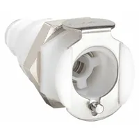 Quick Connection Coupling: Straight, 1/8 in ID Size, Barbed x Barbed, Acetal, White (MPN PMC1602)