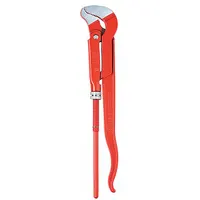 Swedish pipe wrench with serrated jaws and I-Beam design for gripping and turning pipes, fittings, and round objects. Overall length 12 in, jaw capacity 1 5/8 in. Suitable for plumbing, mechanical, and industrial maintenance applications