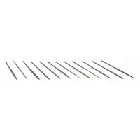 Needle File Set: Barrette/Equaling/Half Round/Knife/Rectangular/Round/Square/Triangular, 6 1/4 in Lg (MPN T37761)