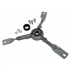 This galvanized bearing bracket assembly includes a self-aligning ball bearing made of bearing steel and a bearing support. Designed for use with blowers up to 1-1/2 hp, it supports and aligns the blower shaft in ventilation and air-moving equipment. Maximum operating speed is 6,500 RPM.