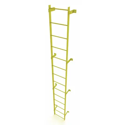 TRI-ARC WLFS0114-Y Steel Fixed Ladder, 14 Rungs, 14 ft Height, 25 in Width - Fixed Ladders