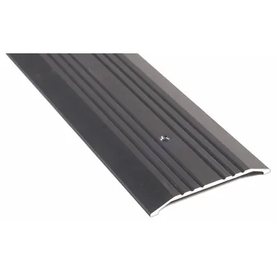 NATIONAL GUARD 425DKB-36 Aluminum Saddle Threshold, 3 ft, Fluted Transition - Saddle Thresholds