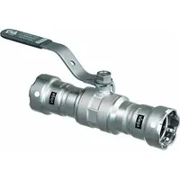 VIEGA MEGAPRESS Manual Two-Way Ball Valve: 2 in, Carbon Steel, Straight, Press x Press, Two-Piece (MPN 28970)