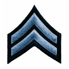 Embroidered rank insignia patch for displaying the CPL designation. Measures 3 inches, constructed from polyester and rayon in black and gray. Suitable for attachment to uniforms or tactical gear for identification purposes.