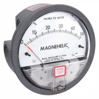 DWYER Differential Pressure Gauge: Back/Single-Side, 1/8 in NPT Female, 2000, 4 in Dial, IP67, IP67 (MPN 2050)
