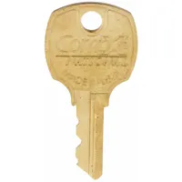 Master key for operating compatible COMPX NATIONAL cabinet and drawer locks. Used in master-keyed systems to provide centralized access across multiple lock installations in commercial, industrial, and institutional settings