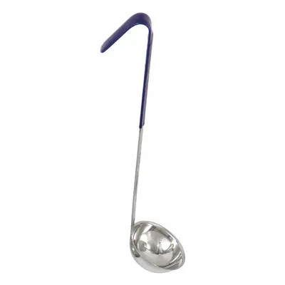 CRESTWARE CL02 Ladle, 2 oz, Stainless Steel, Blue, 11 1/2 in - Ladles