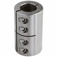 One-piece rigid shaft coupling with 2 in bore diameter for both shafts, designed for round shaft types. Provides a solid, zero-backlash connection for applications requiring precise alignment, such as conveyors, pumps, and gearboxes