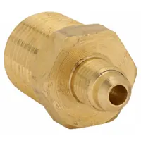 Flared Fitting Elbow: 3/8 in OD x 3/4 in Pipe Fitting Size, Flared/Threaded, Brass, 10 PK (MPN 48F-6-12)