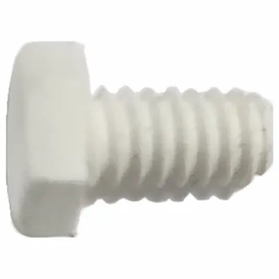 TEI FASTNERS Hex Head Cap Screw: PTFE, Not Graded, Plain, 1/4"-20, Coarse, 3/4 in lg - Plastic Hex Head Cap Screws