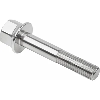 KIPP Hygienic USIT Hex Head Screw: Stainless Steel, Partially Threaded, M16 - Hygienic USIT Flanged Hex Head Screws