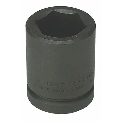 WRIGHT TOOL Impact Socket: 3/4 in Drive Size, Metric, 17 mm Socket Size, 6-Point, Std - 3/4" Drive Impact Sockets