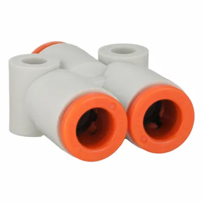 SMC KQ2U07-00A Push-Fit Wye Fitting - Polybutylene & Brass Tube Fittings