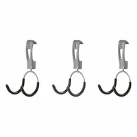 FASTTRACK Dual Handle Hook: Steel, 3 in x 3 in x 8.4 in, 25 lb Load Capacity, Satin Nickel (MPN 2140837)