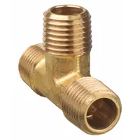 This brass pipe tee is a low-pressure threaded fitting with three 3/4-inch openings, rated Class 150. It is used to create a branch connection in piping systems for water, air, and non-corrosive fluids. Suitable for industrial plant maintenance and HVAC applications